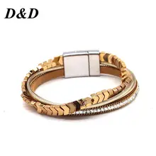 Модные плетеные кожаные браслеты для женщин винтажные браслеты Подвески Pulseira ювелирные изделия Прямая поставка Новинка