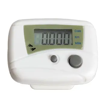 

LCD Run Step Pedometer Walking Distance Calorie Counter Passometer White
