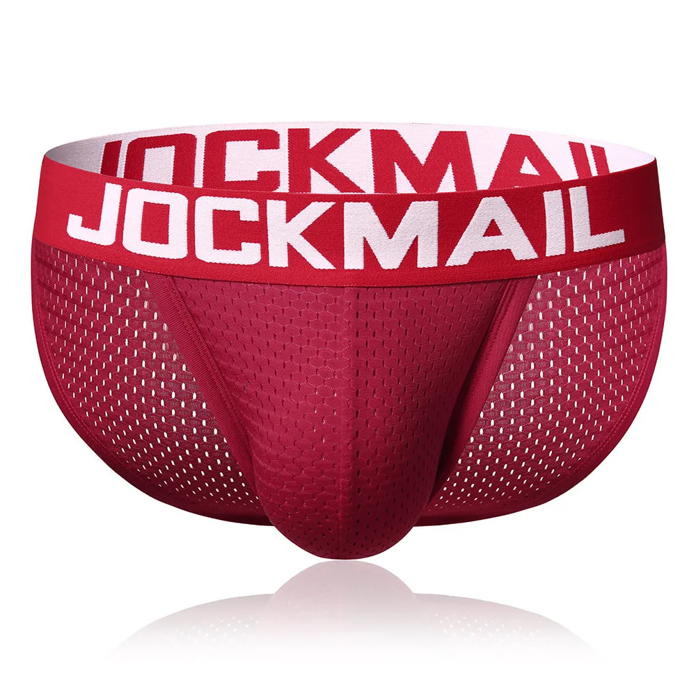 Трусы брифы JOCKMAIL мужские сетчатые пикантное нижнее белье из вискозы дышащие