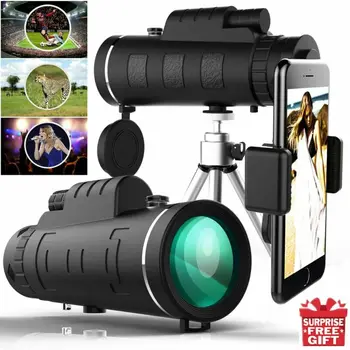 

50X60 Zoom Optical HD Lens Monocular Telescope with Tripod Clip For iPone Samsung Mobile Phone New