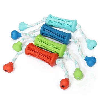 

Funny Pet Dog Chew Toys Pet Molar Bite Dog Toys Rubber Chew Ball Rope Tooth Cleaning Toys For Dogs Puppy Interactive Toy