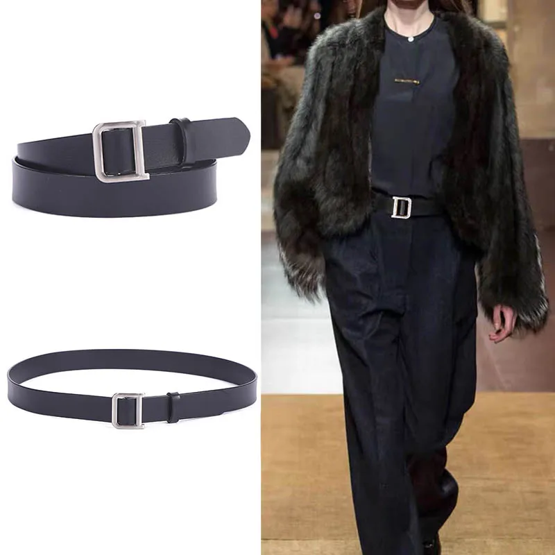 

Women Genuine Leather Cowskin Belt Casual Fashion D-shaped Buckle Female Waist Strap High Quality Ladies Jeans Waistband