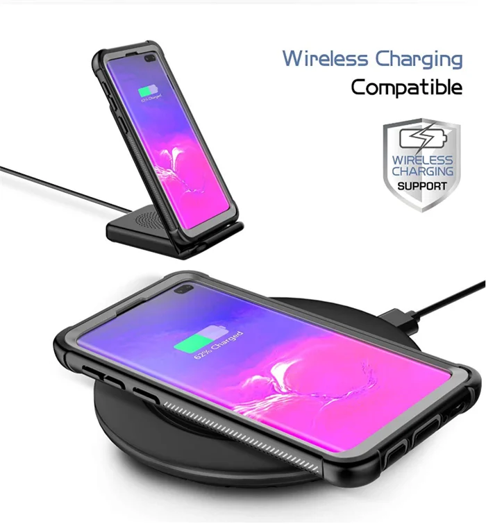Shockproof Phone Case For Samsung S8 S9 S10 Plus S10e Transparent PC Back Cover For Galaxy Note 9 10 Plus Pro Full Protection