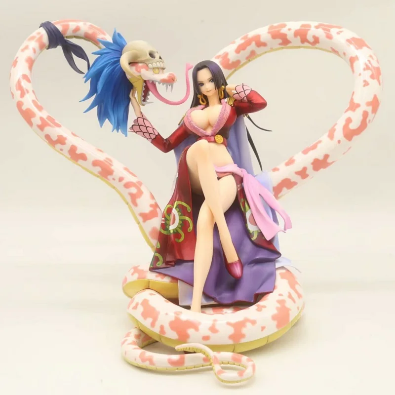 

Anime One Piece Oka Shichibukai Queenie Boa Set On her pet large-scale version PVC Statue Collectible Model Toy