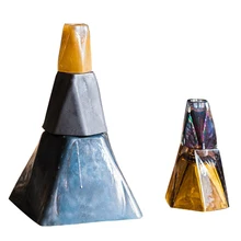 Свеча из черного дерева, стеклянная свеча, скандинавский подсвечник, янтарная чашка, ароматизатор, измельченный подсвечник, подсвечник, Свадебная вечеринка, украшение для дома, 30ZT175