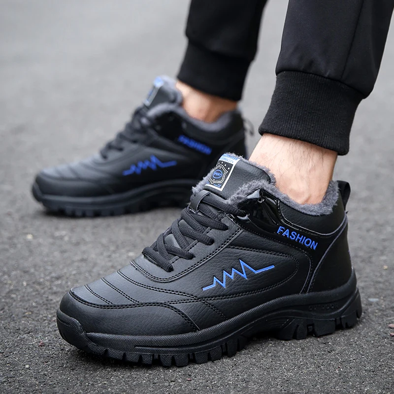 

Winter middle-aged men's sports shoes 50-year-old dad shoes outdoor travel middle-aged plus velvet warm cotton shoes winter shoe