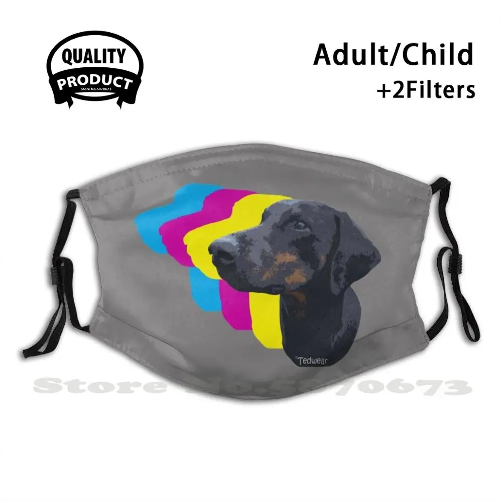 

Doberman Anti Dust Face Mask Washable Filter Reusable Doberman Dog Dobe Puppy Pinscher Tedwear