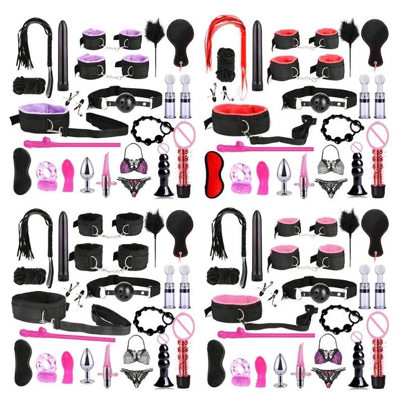 Fantasy Adjustable Slave Restraints Set Sm Bondage Kit Adult Game Vibrator | Красота и здоровье