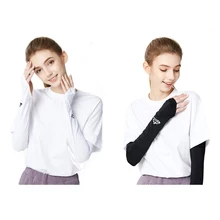 1 пара Спорт на открытом воздухе УФ Защита от солнца ледяная ткань рукава для езды на велосипеде Бег Вождение покрытие Женская спортивная защита руки теплые Рукава