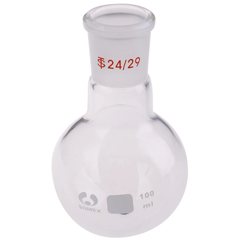1Pc 100ml Round Bottom Glass Flask Single Neck Lab Boiling Bottle 24/29 1-Neck |