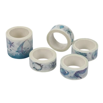 

5 Volume / Box Beautiful Flower Paper Tape DIY Decoration Scrapbook Planner Masking Tape Tape Label Sticker Stationery