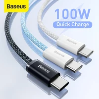 Baseus 100 واط USB C كابل USB C إلى USB نوع C كابل ل ماك بوك برو باد PD سريع شاحن الحبل نوع-c كابل ل شاومي سامسونج