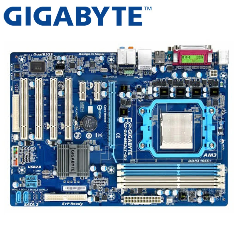 GIGABYTE GA-M52LT-D3 настольная материнская плата для nForce 520LE Socket AM3 для Phenom II/Athlon II DDR3 16G используется M52LT-D3