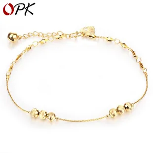 OPK New Style Accessories Plated 18k jin jiao lian Delicacy Rhinestone Small Women's Summer Foot Ornaments Gift