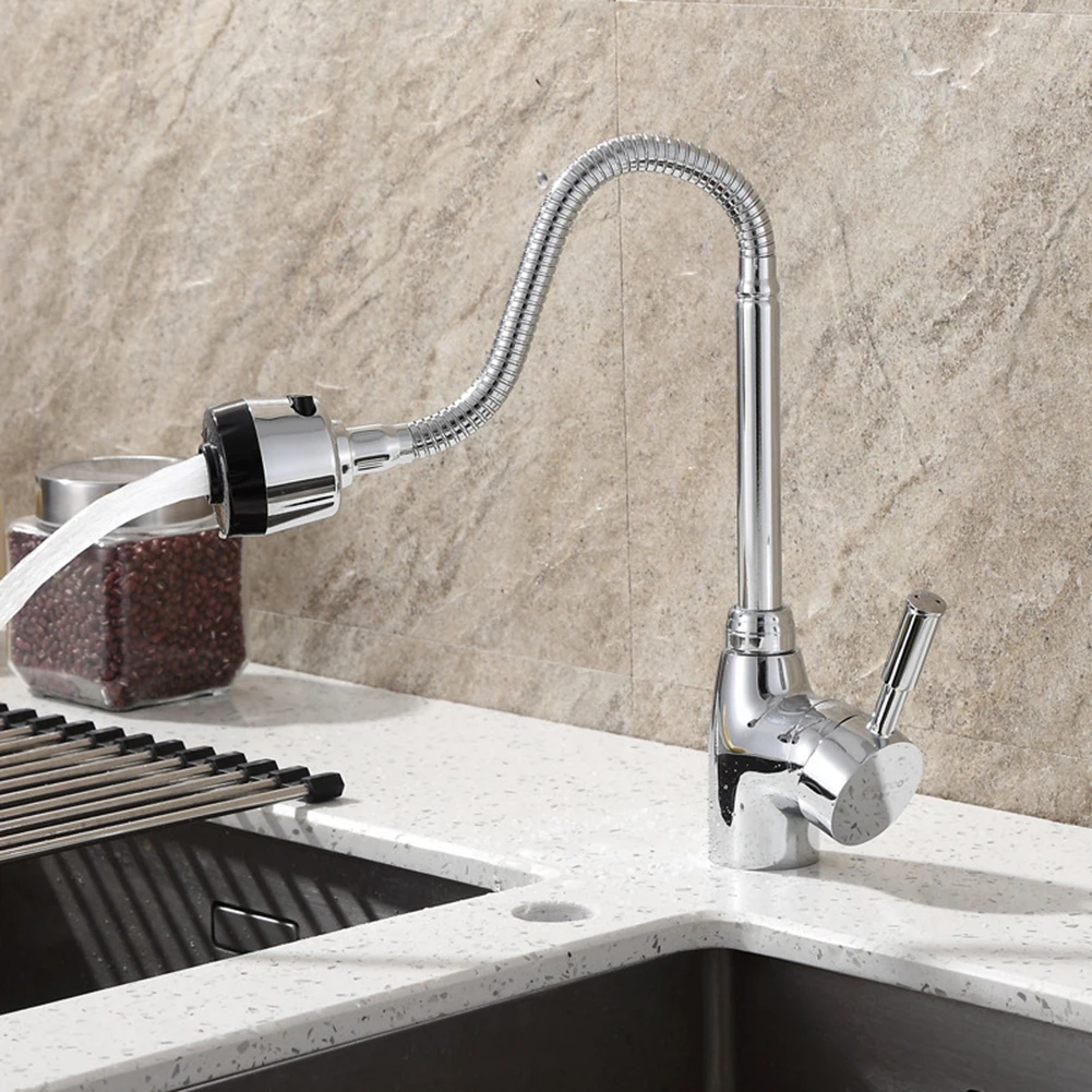 

Rotation Tube 360 Degree Kitchen Sink Faucet Pipe Fittings Single Handle Connection Stainless Steel Sink Faucet Sink Faucet Pipe
