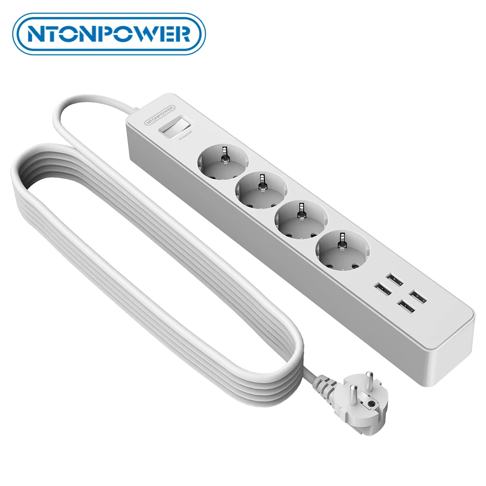 Сетевой фильтр NTON Smart POWER Strip с удлинителем 3 м штепсельная вилка европейского