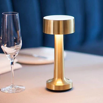 

Thrisdar Mushroom Bar Restaurant Table Lamps Portable Rechargeable Bedroom Desk Lamp Cafe Hotel Dinner Table Night Light