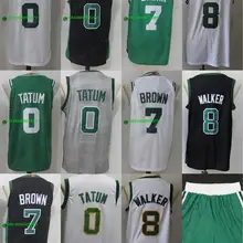 Мужские Boston Jaylen коричневые Jayson Tatum Kemba Walker baskeball трикотажные шорты