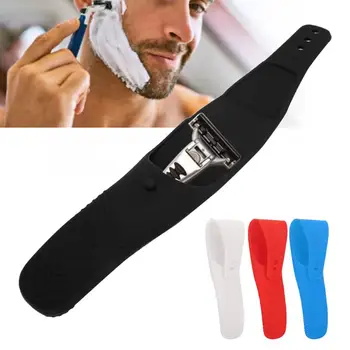 

Portable Beard Shaver Storage Box Travel Waterproof Silicone Straight Shaver Protective Cover Box Safety Razor