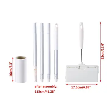 

Lengthened Tear-off Lint Roller Dust Hair Roller Carpet Cleanable Sticky Hair C63B