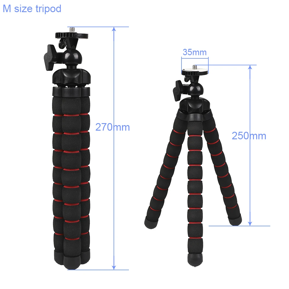 Аксессуары для камеры гибкий губчатый штатив Осьминог CanonNikonSony Go Pro 8 7 6 5 4 H8 Sj9 Sj7 DJI