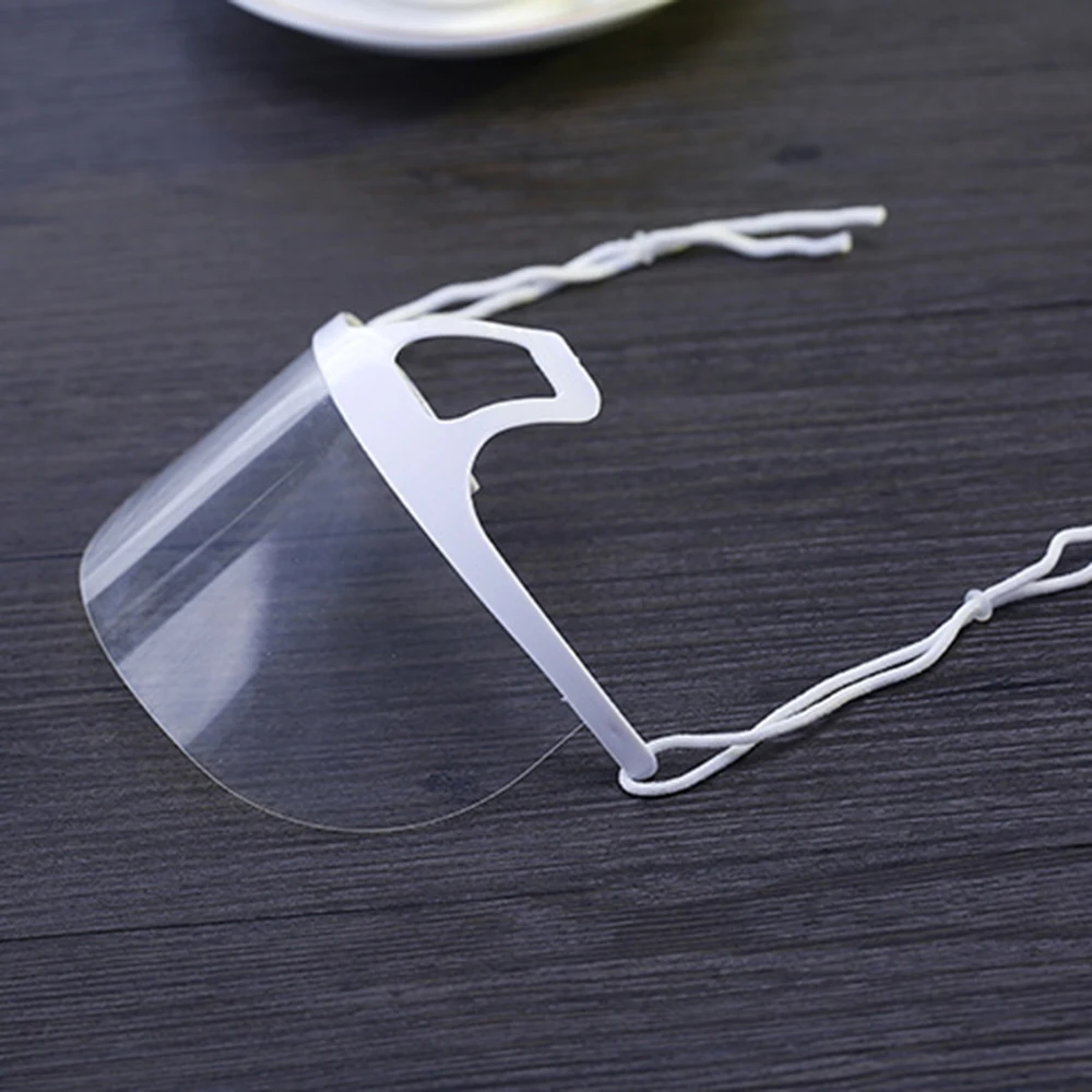 10 Splatter Mouth Transparent Masks Disposable Anti Fog Catering Food Hotel Plastic Kitchen Restaurant Masks Chef's Mouth Shield