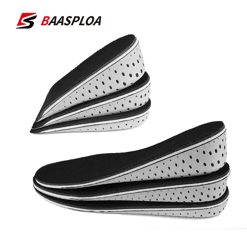 Baasploa Height Increase Insole Hard Breathable Memory Foam Heel Lifting Inserts Lifts Shoe Pads Elevator Insoles For Unisex