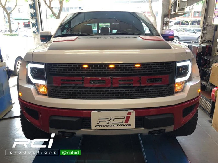 Автомобильный Стайлинг для Ford F150 фары 2008- Raptor F150 светодиодный фонарь DRL Объектив двойной луч H7 HID Xenon bi xenon объектив