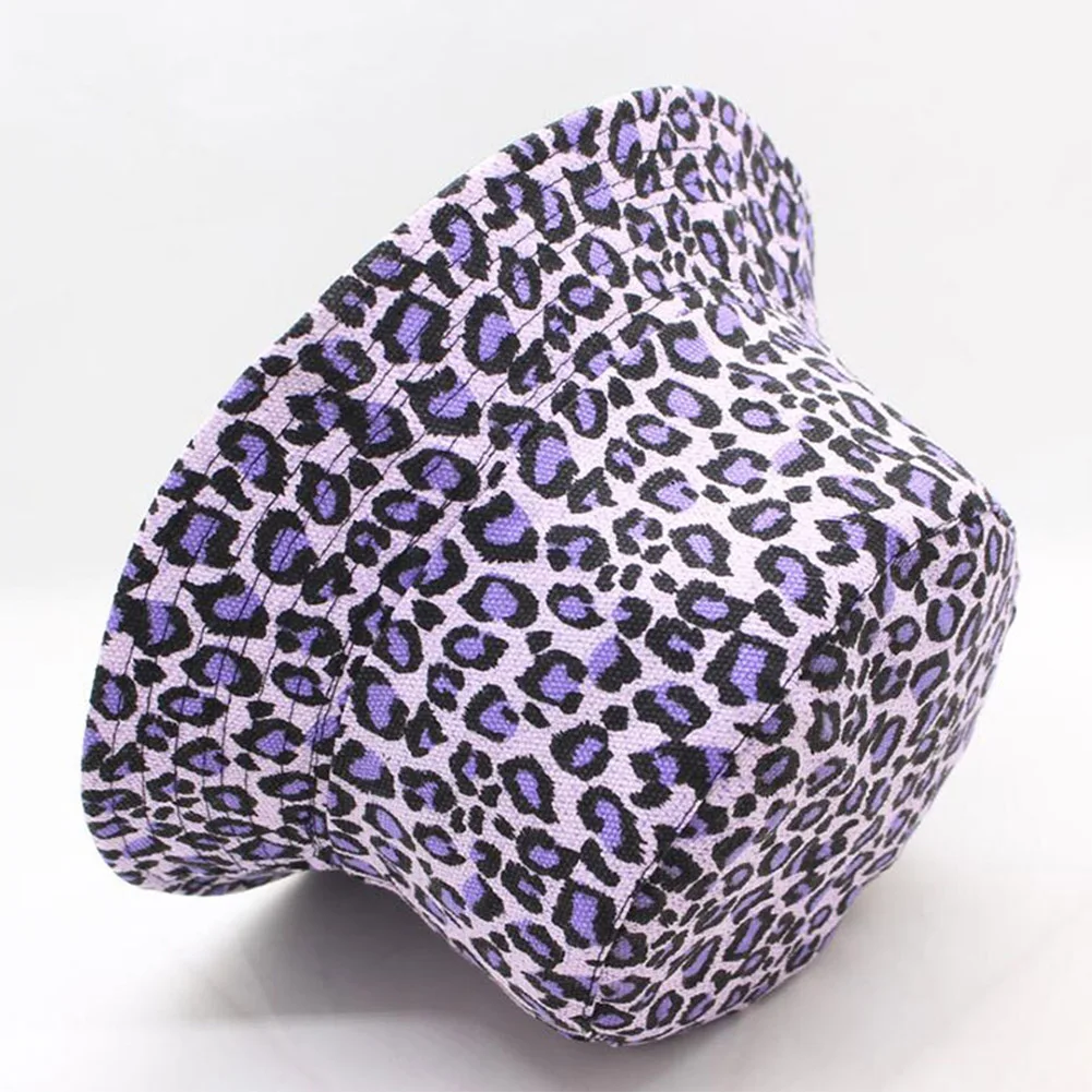 Мужская, женская, повседневная, портативная, складная, легкая, летняя, двухсторонняя, для улицы, повседневная, цветная, модная, леопардовая, с принтом, Панама, купол