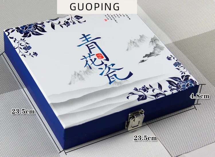 Синяя и белая фарфоровая посуда вилка ложка нож палочки для еды из нержавеющей стали особенности китайский стиль свадебные подарки с логотипом на заказ