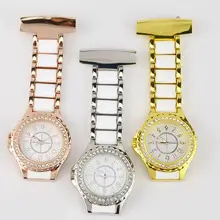 Модные унисекс Стразы, водонепроницаемые карманные часы, круглый циферблат, арабские цифры, аналоговые кварцевые часы для медсестры, медицинские часы