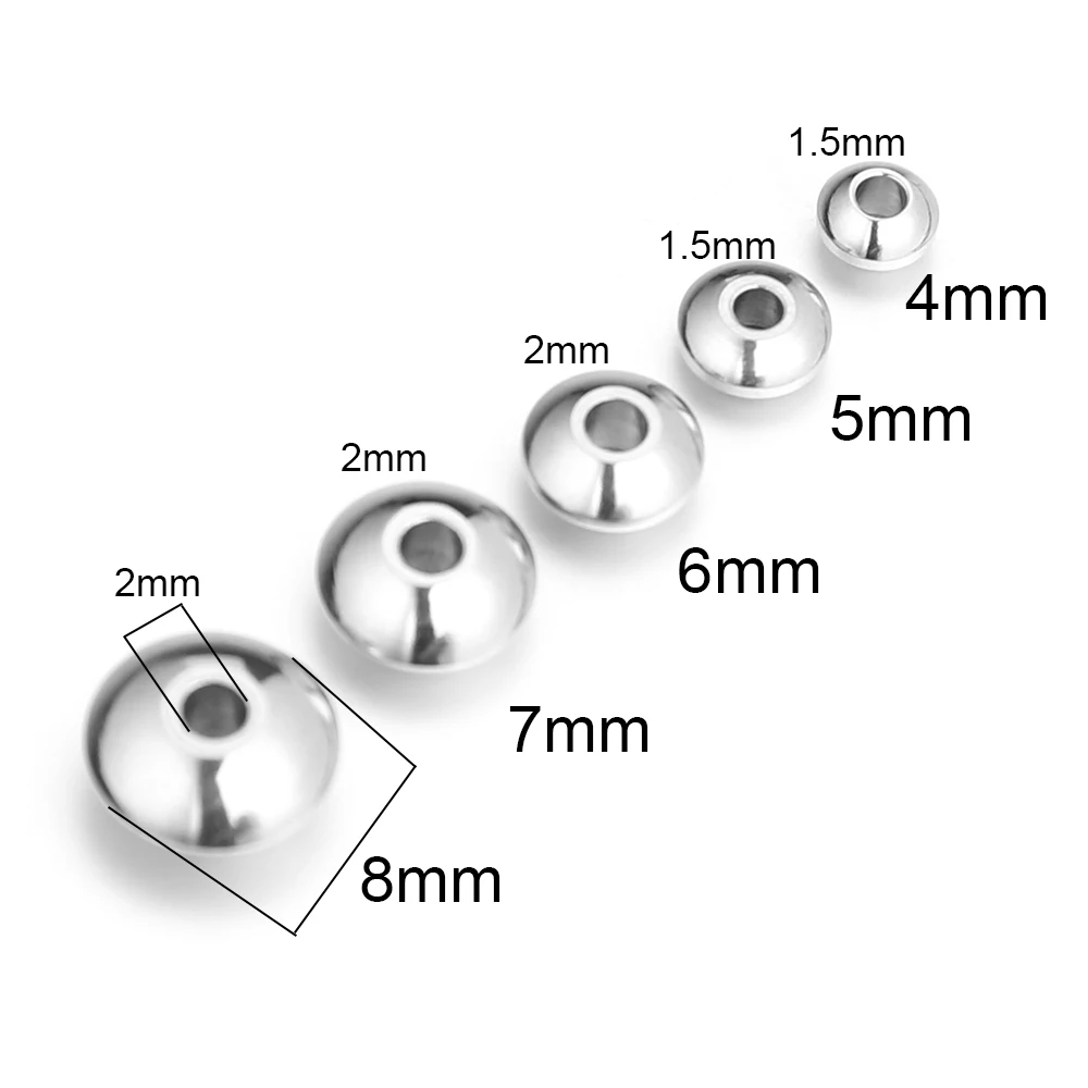 Бусины Semitree круглые из нержавеющей стали плоские бусины Рондель с космическим