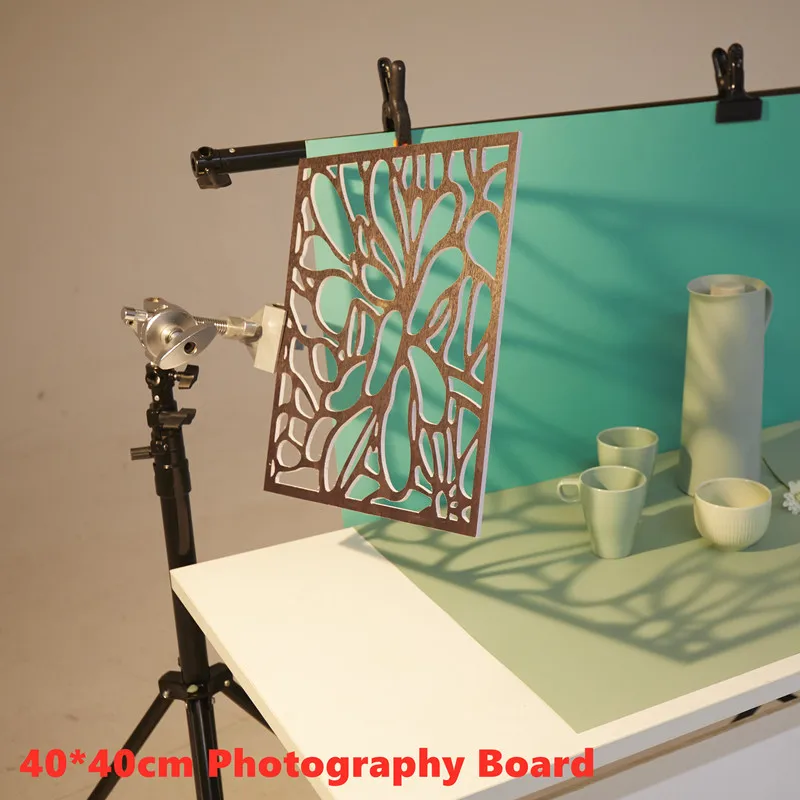 40*40cm placa de fundo de madeira grão adereços iluminação pastel background fontes festa retro fotográfico para photo studio acc