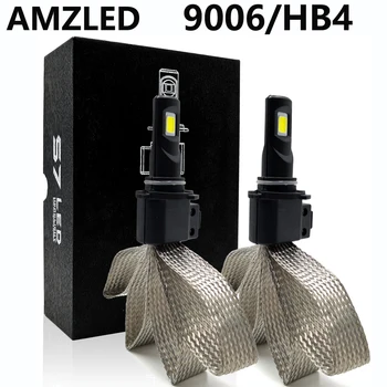 

AMZLED 9006 HB4 Headlamps kit Car Headlight bulbs LED 6000K fanless Mini size 55W 12000 LM/Pair 9006 HB4 S7 Bright Auto bulbs HI