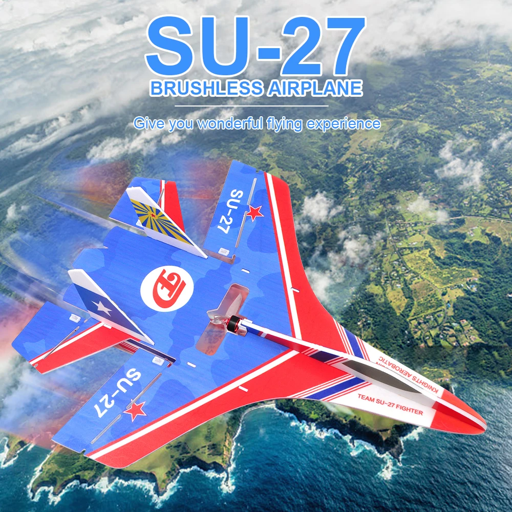 SU27 мини самолет 2 4 г бесщеточный двигатель радиоуправляемый вертолет на открытом