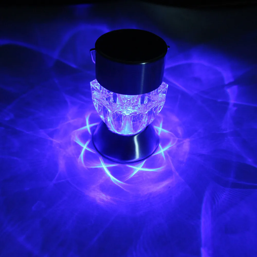 Solar Night Light Waterproof Solar Lights Camping Hanging LED Light Diamond Lamp 7 Colors Light For Gift Decoration Glass Lights