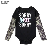 TELOTUNY/Модный комбинезон для маленьких мальчиков с длинными рукавами и принтом тату в стиле рок; одежда для маленьких мальчиков; лоскутное одеяло; комплект одежды; 109