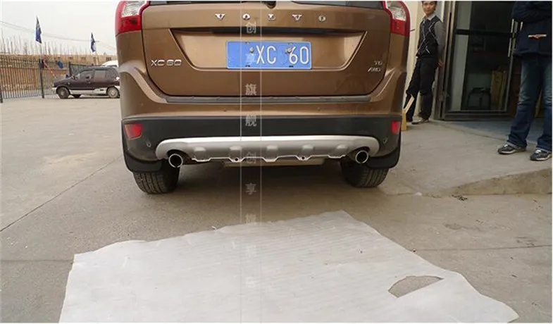ABS передний бампер для губ и задний диффузор защитная накладка для Volvo XC60 2009 2010 2011 2012 2013 год