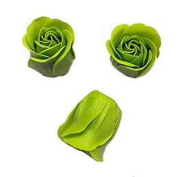 81 шт./лот, цветочное мыло в виде розы для тела, ароматическое мыло в виде Розы, подарок на свадьбу, День святого Валентина - Цвет: deep green