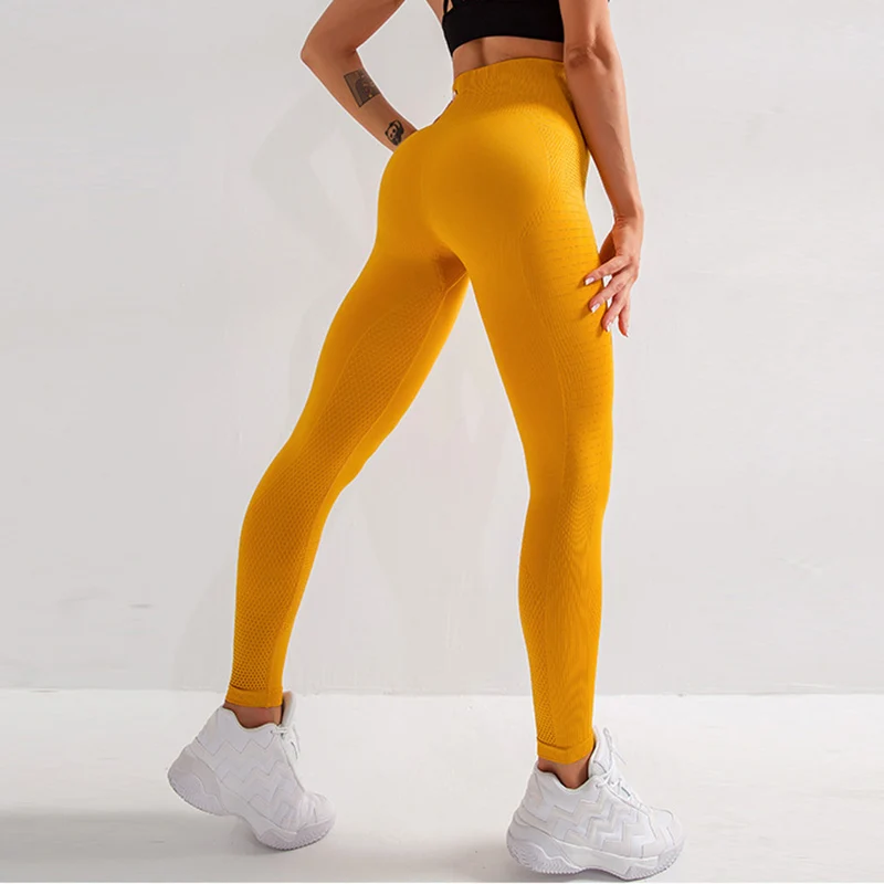 

Women Sexy Fitness Pants Seamless Gym Sports Running High Waist Hip Lifting Tummy Control Leggings Workout Female Casual Pants