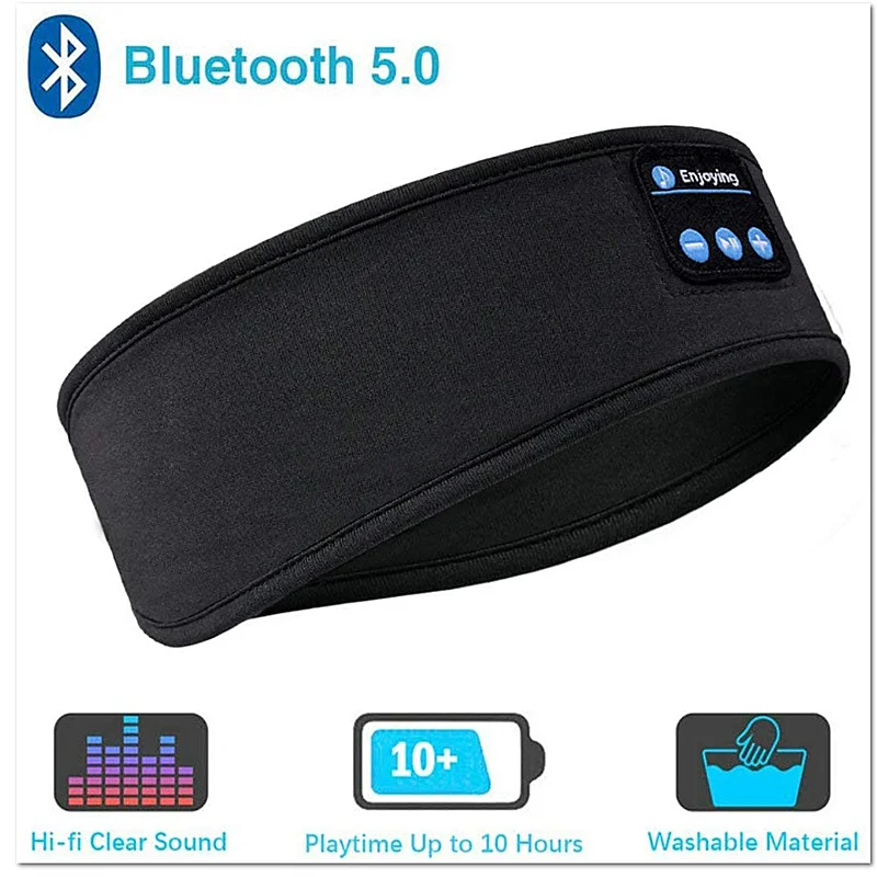 Sleep Headset Bluetooth Headband Soft Wireless Music Sports Head With Built-In Speaker Suitable For Running Yoga | Спорт и