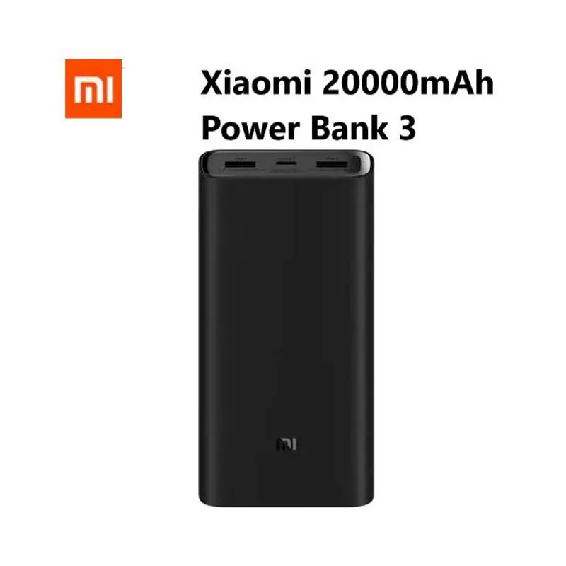 

Original Xiaomi Power Bank 3 20000mAh Mi Powerbank USB-C 45W Portable Charger Dual USB Powerbank for Laptop Smartphone