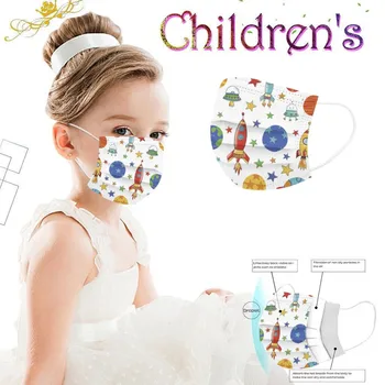 

Children's mask Disposable Face Mask Industrial 3Ply Ear Loop Outdoor Breathable Protection Printing Face Mouth Mask Mascarilla