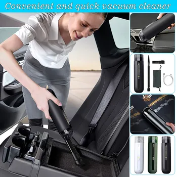 

5000Pa Electric Car Vacuum Cleaner Wireless Super Suction Mini Sweeper Multi-functional Straw Tube Brush Cleaner Dirt Remover #G