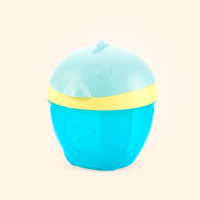 Blue Small Коробка для хранения молока с мультяшным медведем для малышей, детский портативный контейнер для еды, Детские Контейнеры Для дозаторов с тремя решетками для сухого молока - Цвет: Blue Small