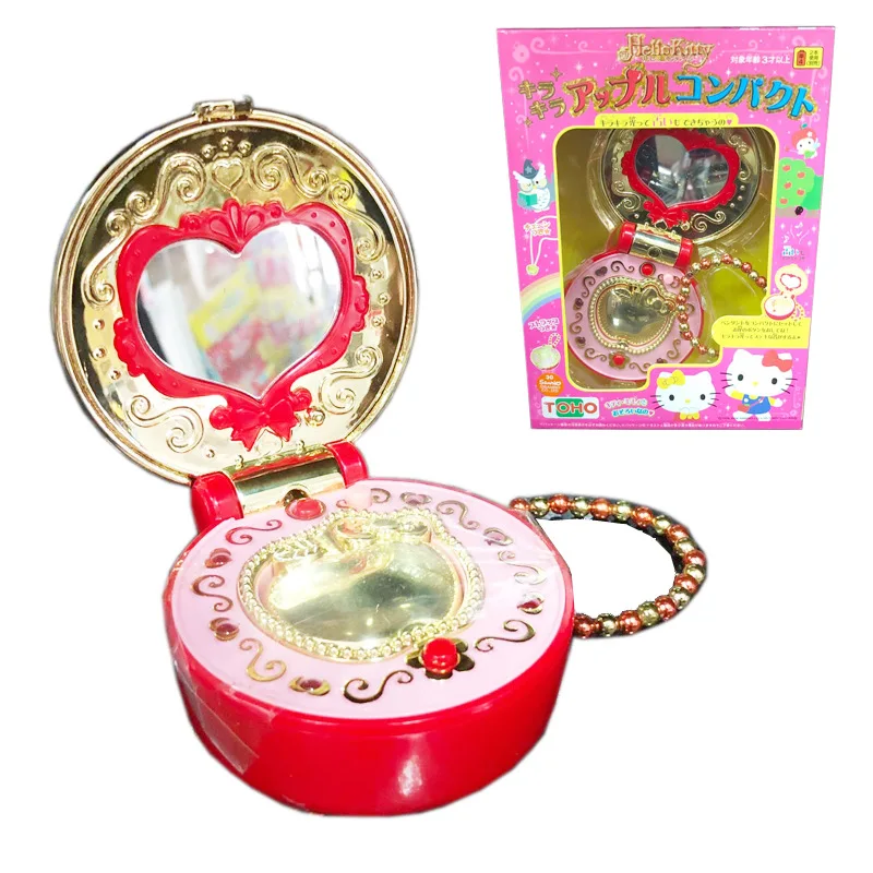 Игрушка hello kitty, звук и светильник, зеркало для макияжа, игровой дом для девочек, ювелирное ожерелье, модель