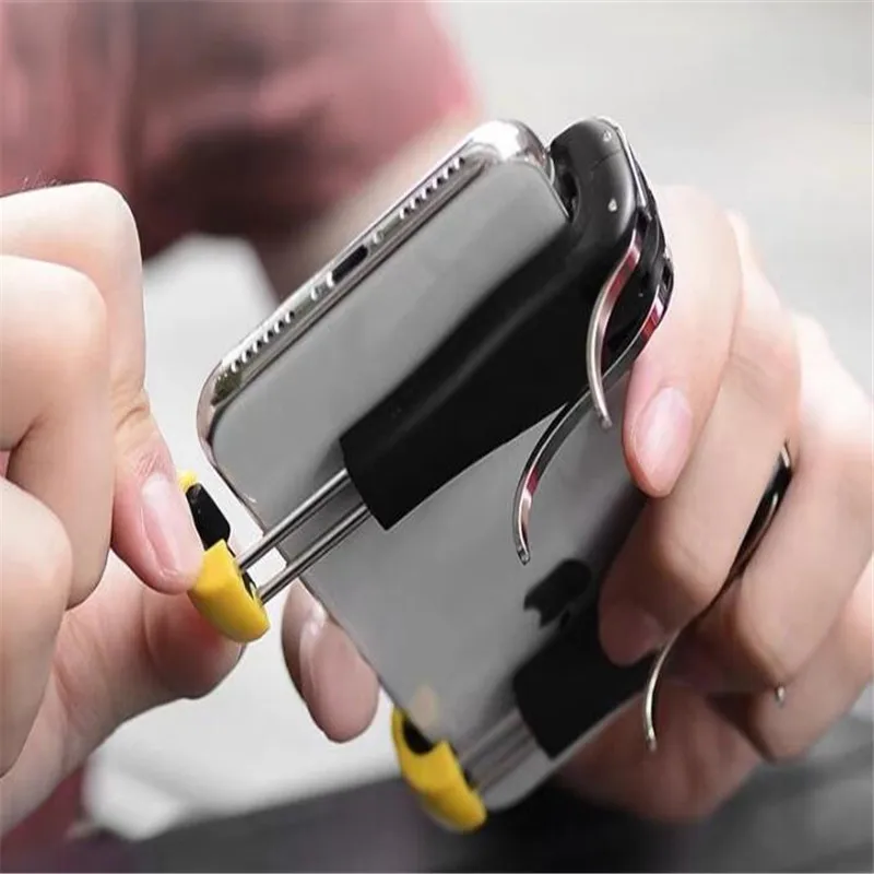  PUBG Mobile Game Phone Gamepad Controller Gaming Joystick Six-Finger Buttons Linkage Trigger Fire B