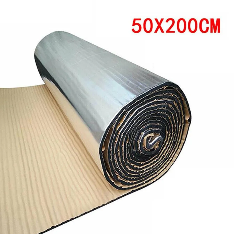 

10mm Car Truck Firewall Heat Sound Deadener Insulation Mat Noise Insulation Wool Car Heat Sound Thermal Proofing Pad 50*200cm