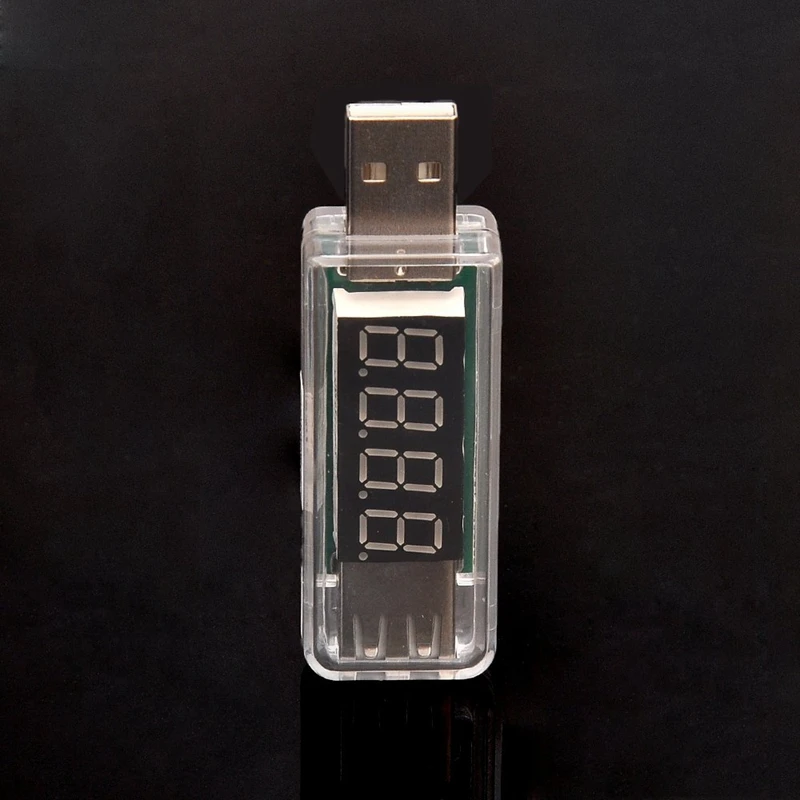 KW-202 цифровой дисплей USB портативный тестер напряжения вольтметр тестер батареи для power Bank Мобильный телефон прозрачный