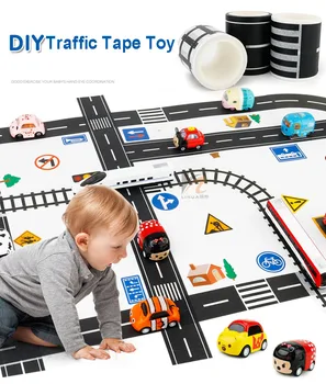 

NEW DIY Tape Toy Highway Railway Design More Types Avaliable Parking Scene Toys Parking Scene Best Gift For Children
